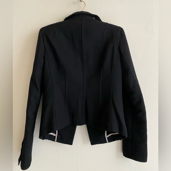 Banana Republic Black Wool Blazer - Size 0 - Picture 5 of 15